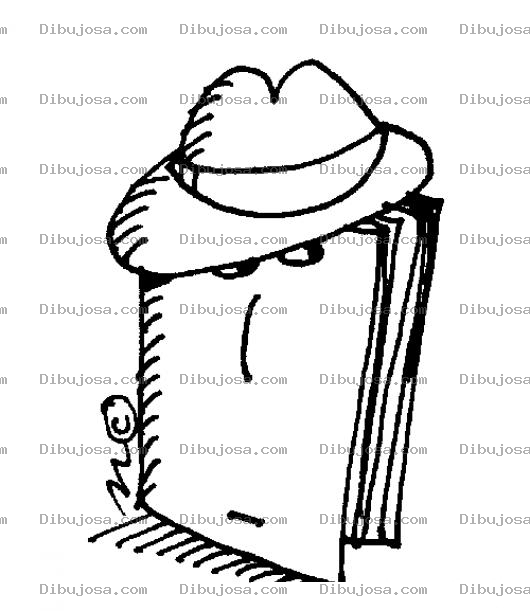 Dibujo para colorear Dibujo De Cuaderno Con Sombrero Para Pintar Y Colorear