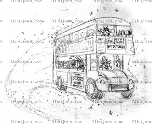 Dibujo para colorear Dibujo De Bus De Dos Pisos Para Pintar Y Colorear Camioneta De 2 Niveles