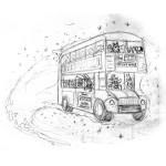 Dibujo para colorear Dibujo De Bus De Dos Pisos Para Pintar Y Colorear Camioneta De 2 Niveles