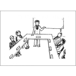 Dibujo para colorear Dibujo De Reunion Empresarial Para Pintar Y Colorear