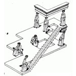 Dibujo para colorear Dibujo De Ilusion Optica Gradas Imposibles Estructura Confusa En 3d Para Pintar Y Colorear
