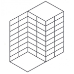 Dibujo para colorear Ilusion Optica De 2 Torres Gemelas Para Pintar Y Colorear