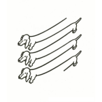 Dibujo para colorear Ilusion Optica De Perros Salchicas Para Pintar Y Colorear
