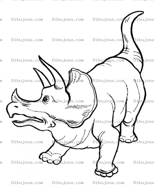 Dibujo para colorear Dibujo De Dinosaurio Triceraptor Para Pintar Y Colorear Abuelo De Los Rinocerontes