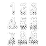 Dibujo para colorear Colorear los numeros del 1 al 9