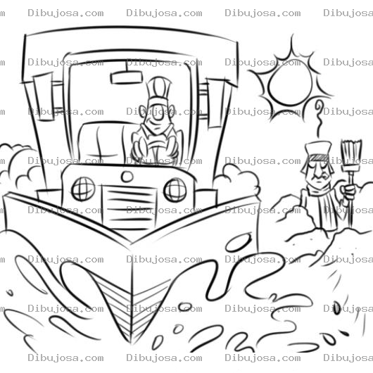 Dibujo para colorear Dibujo De Barco A Toda Marcha Para Pintar Y Colorear