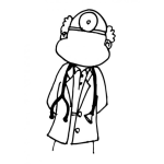 Dibujo para colorear Medico Descarado Para Pintar Y Colorear A Un Doctor Sin Cara Sin Ojos Sin Nariz Ni Boca