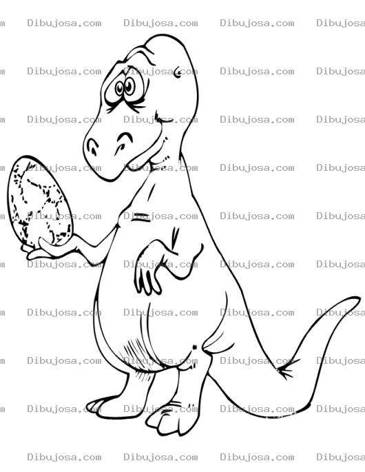 Dibujo para colorear Dinosaurio Con Un Huevo Para Pintar Y Colorear Dinosauria Futura Mama Preocupada
