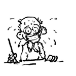 Dibujo para colorear Dibujo De Negrito Preocupado Y Estresado Para Pintar Y Colorear