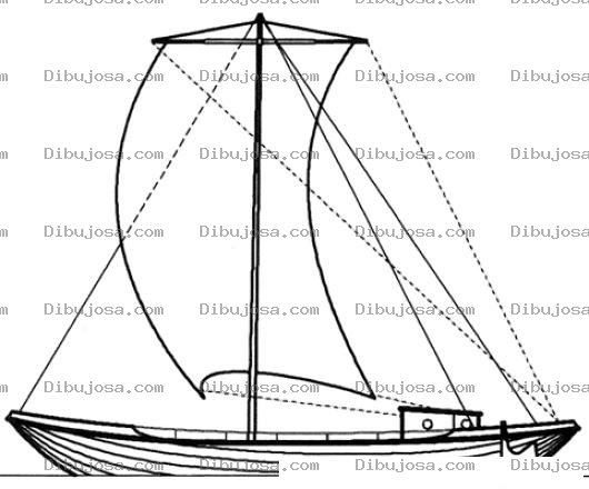 Dibujo para colorear Dibujo De Barquito De Vela Para Colorear