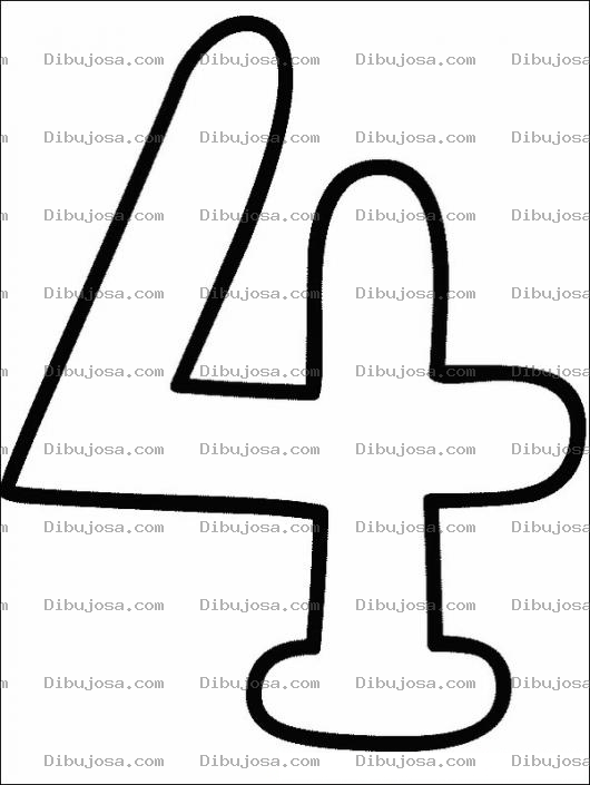 Dibujo para colorear Colorear el cuatro