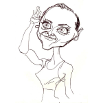 Dibujo para colorear Dibujo De Mujer Con Poco Pelo Para Pintar Y Colorear Mujer Con Pelo Cortito