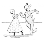 Dibujo para colorear Dibujo De Un Oso Bailando Con Una Mujer Para Pintar Y Colorear