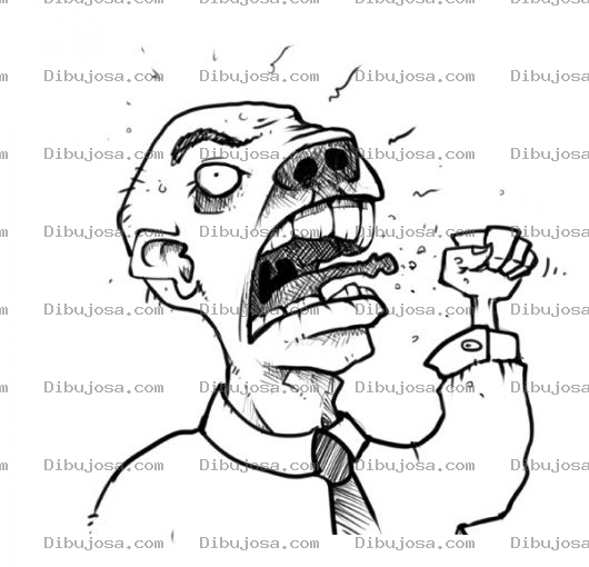 Dibujo para colorear Hombre Con Cara De Perro Bravo Para Pintar Y Colorear
