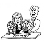 Dibujo para colorear Dibujo De Un Papa Mostrando A Su Esposa E Hijos La Pagina De Sabro.net El Mejor Lugar Para Contratar Un Dominio Con Webhosting Cpanel Ftp Emails Y Soporte Php Mysql Y Cgi