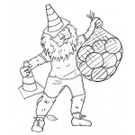 Dibujo para colorear Dibujo De Leon Con Conos De Trafico Y Un Costal De Pelotas Para Pintar Y Colorear