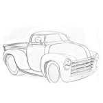 Dibujo para colorear Dibujo De Troca Clasica Para Pintar Y Colorear