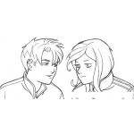 Dibujo para colorear Dibujo De Chico Y Chica Para Pintar Y Colorear