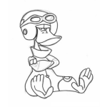 Dibujo para colorear Dibujo De Mono Con Casco De Motorista Para Pintar Y Colorear