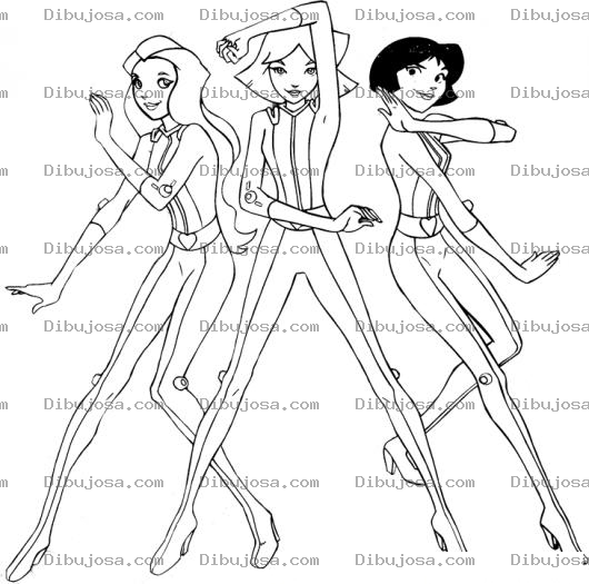 Dibujo para colorear Dibujo De Las Chicas De Charly Para Pintar Y Colorear 3 Super Chicas