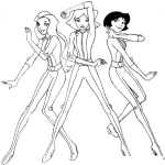 Dibujo para colorear Dibujo De Las Chicas De Charly Para Pintar Y Colorear 3 Super Chicas