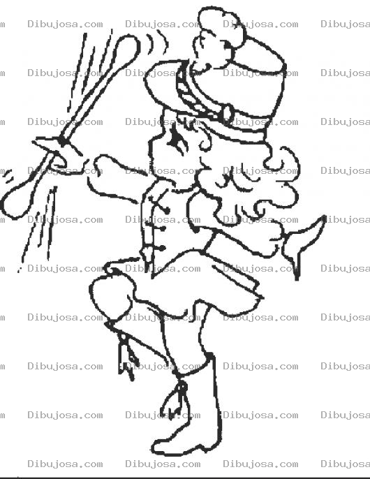 Dibujo para colorear Dibujo De Batonista Con Baston Para Pintar Y Colorear
