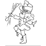 Dibujo para colorear Dibujo De Batonista Con Baston Para Pintar Y Colorear