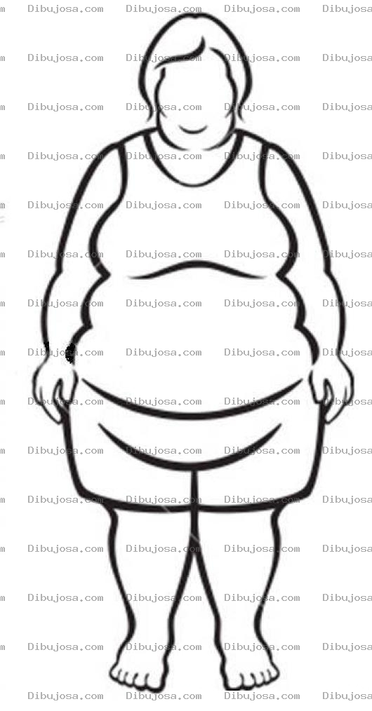 Dibujo para colorear Dibujo De Mujer Obesa Para Pintar Y Colorear