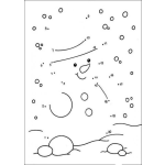Dibujo para colorear Conecta los puntos y dibuja a frosty