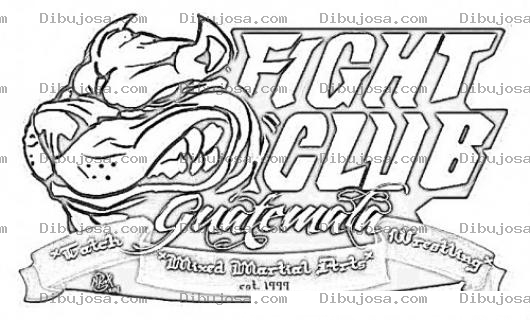 Dibujo para colorear Fight Club Guatemala El Mejor Club De Peleas De Mma De Guatemala Fundado Por El Legendario Sensei Luis Ciraiz Mas Info En Www.mma.com.gt Dibujo Del Logotipo Para Pintar Y Colorear