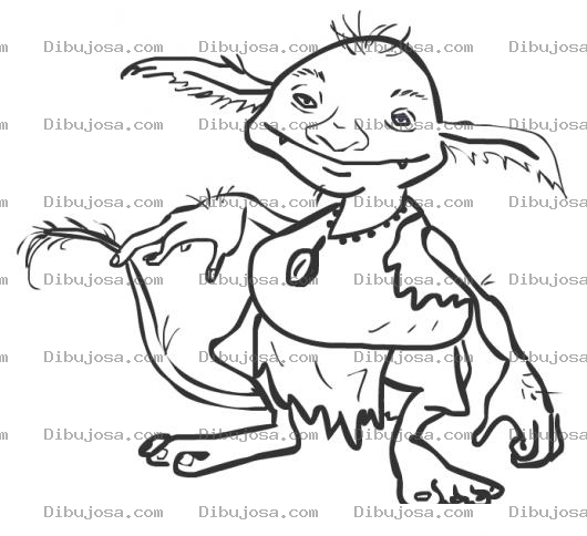 Dibujo para colorear Animal Del Senor De Los Anillos Para Pintar Y Colorear