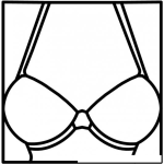 Dibujo para colorear Sosten De Mujer Para Pintar Y Colorear Dibujo De Brasier Escotado