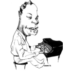Dibujo para colorear Dibujo De Nat King Cole Para Pintar Y Colorear Al Cantante De Unforgetable