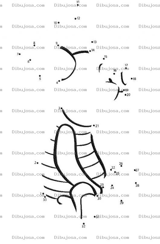Dibujo para colorear Conecta los puntos y dibuja a pigglet