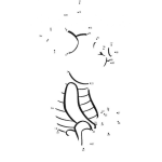 Dibujo para colorear Conecta los puntos y dibuja a pigglet