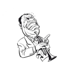 Dibujo para colorear Louisarmstrong Coloring Page Dibujo De Louis Armstrong Para Pintar Y Colorear Al Cantante Luis Armstron