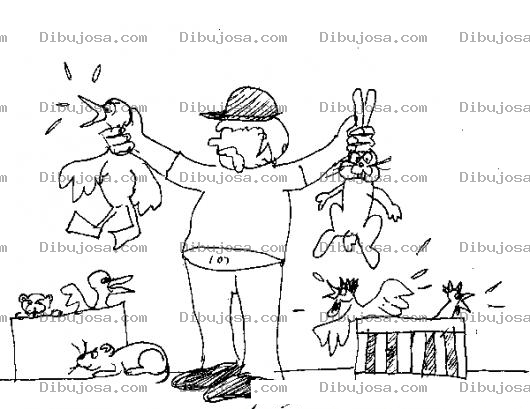 Dibujo para colorear Vendedor De Animales Para Pintar Y Colorear Hombre Vendiendo Un Pato U