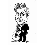 Dibujo para colorear Dibujo De Cantante Con Guitarra Con Traje Formal Vestido Elegantemente Para Pintar Y Colorear