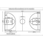 Dibujo para colorear Medidas De Una Cancha De Basquetbol En Metros En Dibujo Para Pintar Y Colorear