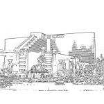 Dibujo para colorear Mgm Grand Las Vegas Para Pintar Y Colorear Dibujo Del Edificio De Mgmgrand Casino En Usa