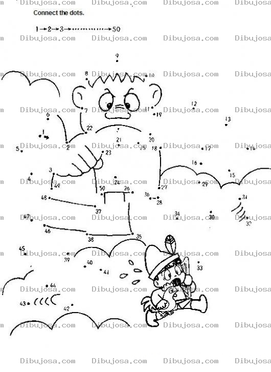 Dibujo para colorear Conecta los puntos y dibuja la figura