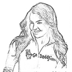 Dibujo para colorear Natalia Velez La Nueva Modelo De Godaddy Para Pintar Y Colorear A Nataliavelez Nathalia Veliz Godady Girl
