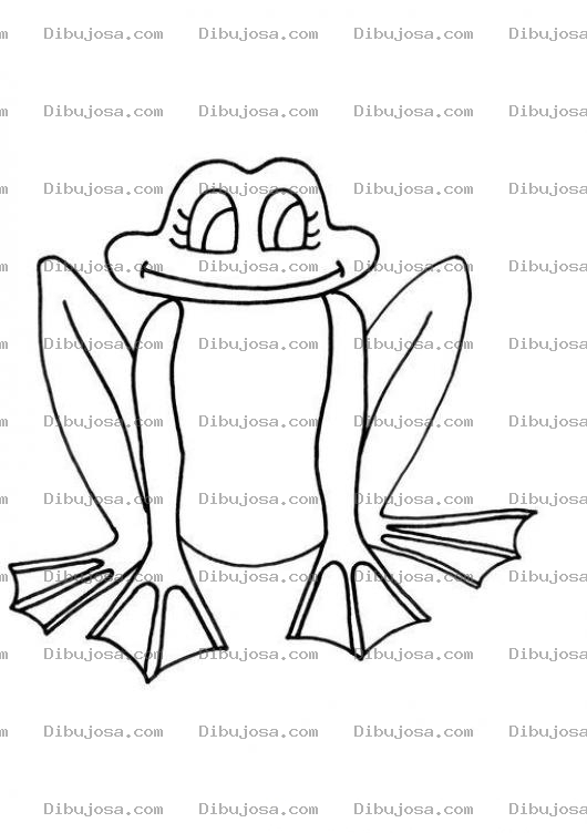 Dibujo para colorear Dibujo De Ranita Mujer Para Pintar Y Colorear