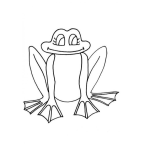 Dibujo para colorear Dibujo De Ranita Mujer Para Pintar Y Colorear