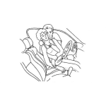 Dibujo para colorear Dibujo De Primeros Auxilios A Mujer Accidentada Para Pintar Y Colorear