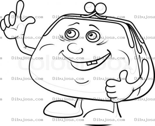 Dibujo para colorear Dibujo De Monedero De Mujer Para Pintar Y Colorear