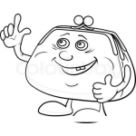 Dibujo para colorear Dibujo De Monedero De Mujer Para Pintar Y Colorear