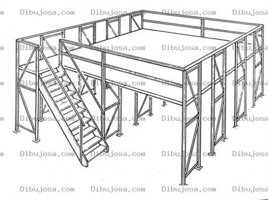 Dibujo para colorear Dibujo De Tarima De Madera Para Pintar Y Colorear