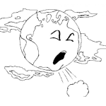 Dibujo para colorear Dibujo De La Tierra Estornudando Para Pintar Y Colorear