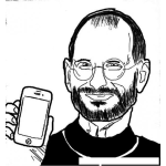 Dibujo para colorear Iphone4s Dibujo De Steve Jobs Con Iphone 4s Para Pintar Y Colorear